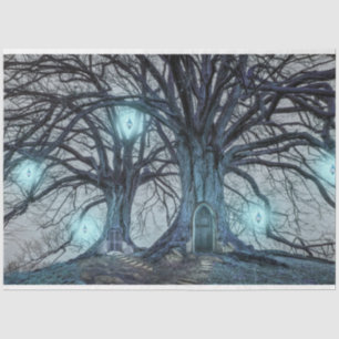 Fantasy Tree House Forest Decoupage Tissue Paper Tissuepapier