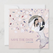 Fantasy Tree Voeg je foto-bruiloft toe Save The Date (Voorkant)