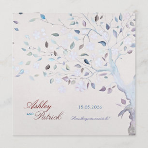 Fantasy Tree Wedding Invitation Kaart