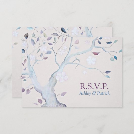 Fantasy Tree Wedding RSVP (Voorkant / Achterkant)
