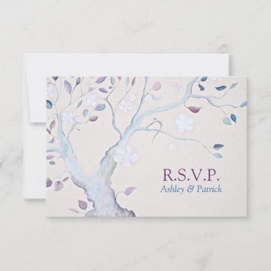 Fantasy Tree Wedding RSVP Kaartje (Voorkant)