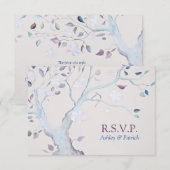 Fantasy Tree Wedding RSVP Kaartje (Voorkant / Achterkant)