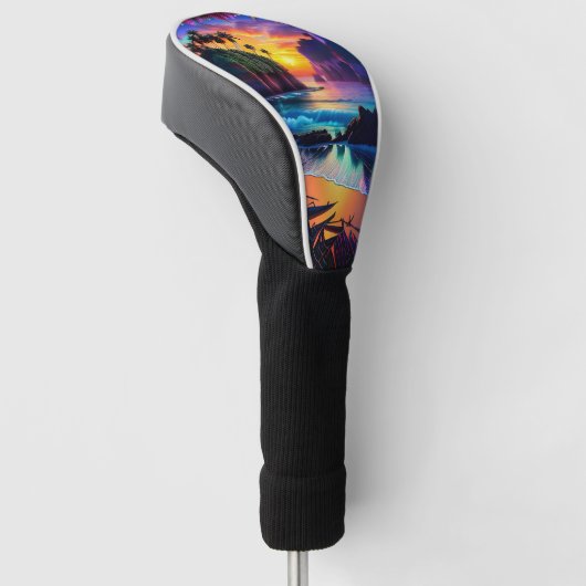 Fantasy Tropical Beach Drie Golfheadcover (Schuin)