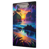 Fantasy Tropical Beach Drie Klembord (Links)