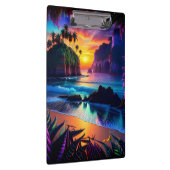 Fantasy Tropical Beach Drie Klembord (Rechts)
