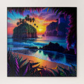 Fantasy Tropical Beach Drie Legpuzzel (Verticaal)