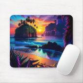 Fantasy Tropical Beach Drie Muismat (Met muis)
