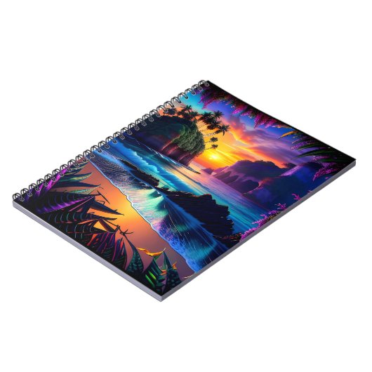 Fantasy Tropical Beach Drie Notitieboek (Linkerzijde)