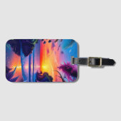 Fantasy Tropical Beach Two Bagagelabel (Voorkant (horizontaal))