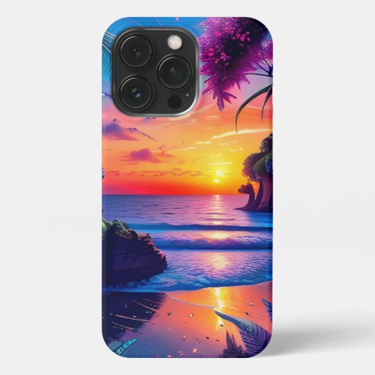 Fantasy Tropical Beach Two iPhone Hoesje (Achterkant)