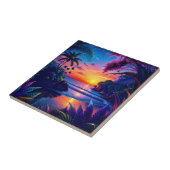 Fantasy Tropical Beach Two Tegeltje (Zijkant)