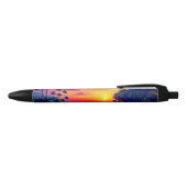 Fantasy Tropical Beach Two Zwarte Inkt Pen (Bovenkant)