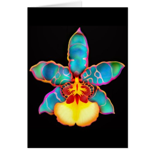 Fantasy Tropical Orchid Card (Voorkant)