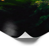 Fantasy Tropical Paradise Landscape met Waterval Perfect Poster (Hoek)