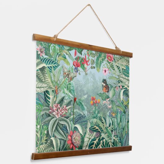 Fantasy Tropics regenwoud Hangend Wandkleed (Gebogen)