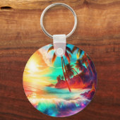 Fantasy Tropisch eiland Sleutelhanger (Achterkant)