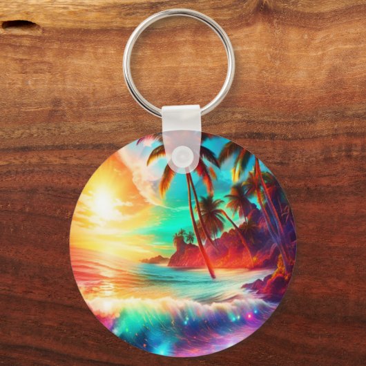 Fantasy Tropisch eiland Sleutelhanger (Voorkant)