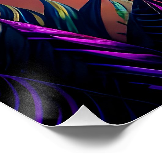 Fantasy Tropisch Strand Drie Perfect Poster (Hoek)