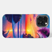 Fantasy Tropisch Strand Twee iPhone Hoesje (Achterkant horizontaal)