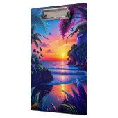Fantasy Tropisch Strand Twee Klembord (Links)