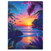 Fantasy Tropisch Strand Twee Klembord (Achterkant)