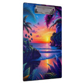 Fantasy Tropisch Strand Twee Klembord (Rechts)