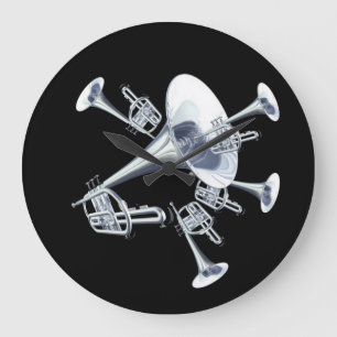 Fantasy Trumpets Music Lovers Wall Clock Grote Klok