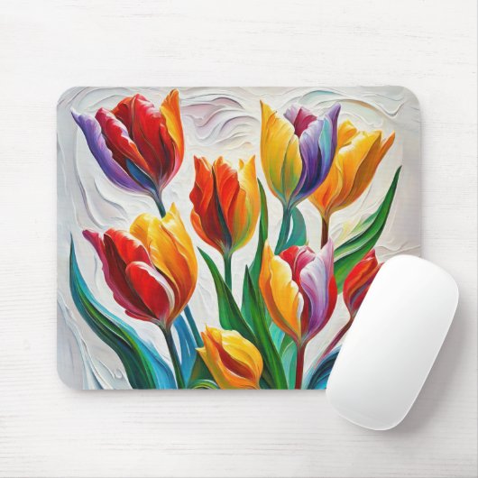 Fantasy tulp boeket muismat (Met muis)