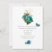 Fantasy Turquoise en Gold Bridesmaids Luncheon Kaart (Voorkant)