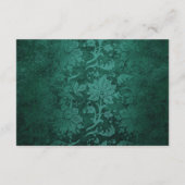 Fantasy Turquoise en gouden bruids display douche Informatiekaartje (Achterkant)