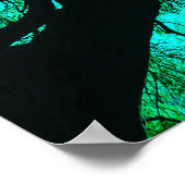 Fantasy Turquoise Tree Silhouette Poster (Hoek)