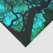Fantasy Turquoise Tree Silhouette Tissuepapier (Detail)
