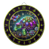 Fantasy Turtle Butterfly Rustic Lodge Decor Dartbord (Voorkant)