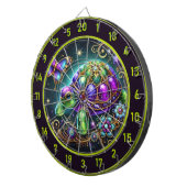 Fantasy Turtle Butterfly Rustic Lodge Decor Dartbord (Voorkant Rechts)