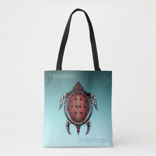 Fantasy Turtle Tattoo Tote Bag (Voorkant)