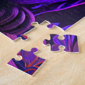 Fantasy-uil in blauw licht legpuzzel (Zijkant)