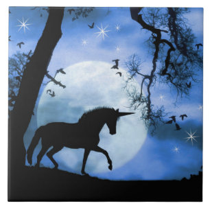 Fantasy Unicorn Art Tegel Tegeltje