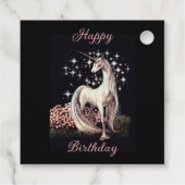 Fantasy Unicorn Birthday Bedankjes Labels (Achterkant)