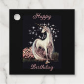 Fantasy Unicorn Birthday Bedankjes Labels (Voorkant)