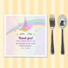 Fantasy Unicorn Birthday Girl Party Servet