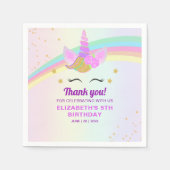 Fantasy Unicorn Birthday Girl Party Servet (Voorkant)