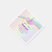 Fantasy Unicorn Birthday Girl Party Servet (Hoek)