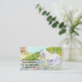 Fantasy Unicorn Children Play Date Card Contactkaartje (Staand voorkant)
