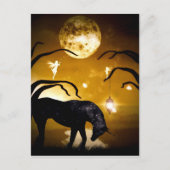 Fantasy unicorn en fairies briefkaart (Voorkant)