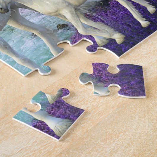 Fantasy Unicorn en Foal Mystical Legpuzzel (Zijkant)