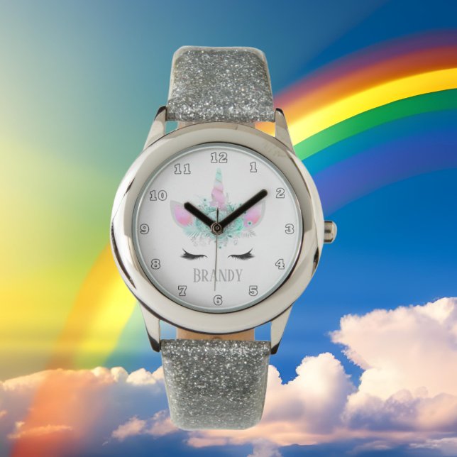 Fantasy unicorn face voegt naamhorloge toe horloge (Creator heeft geüpload)