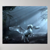 Fantasy Unicorn in Forest Poster (Voorkant)