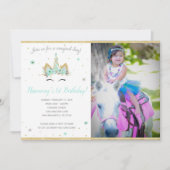 Fantasy Unicorn Invitation 7X5 Kaart (Voorkant)