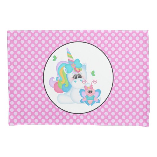 Fantasy unicorn kussensloop voor meisjes (Voorkant)