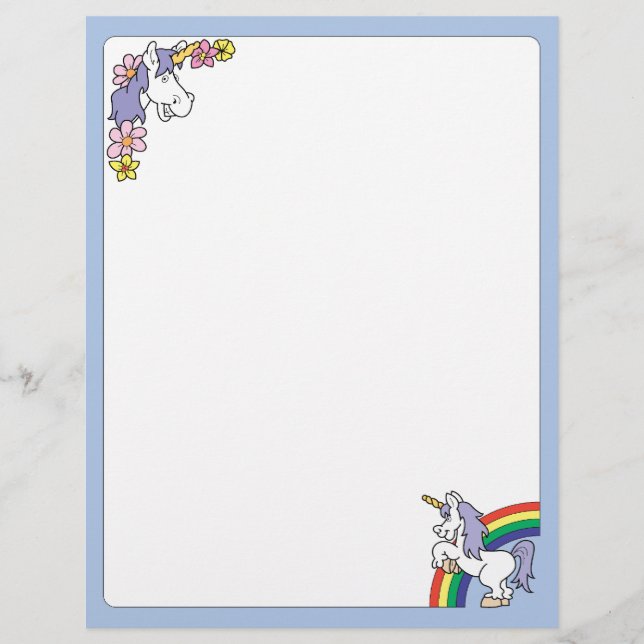 Fantasy Unicorn Letterhead (Voorkant)